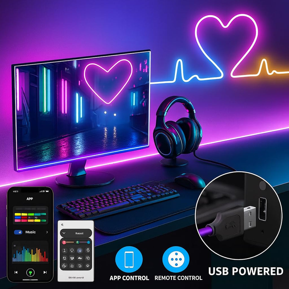 WAYANADAN USB RGB Neon LED Strip Light